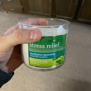 Bath and Body Works 3 wick Candle- Stress Relief
